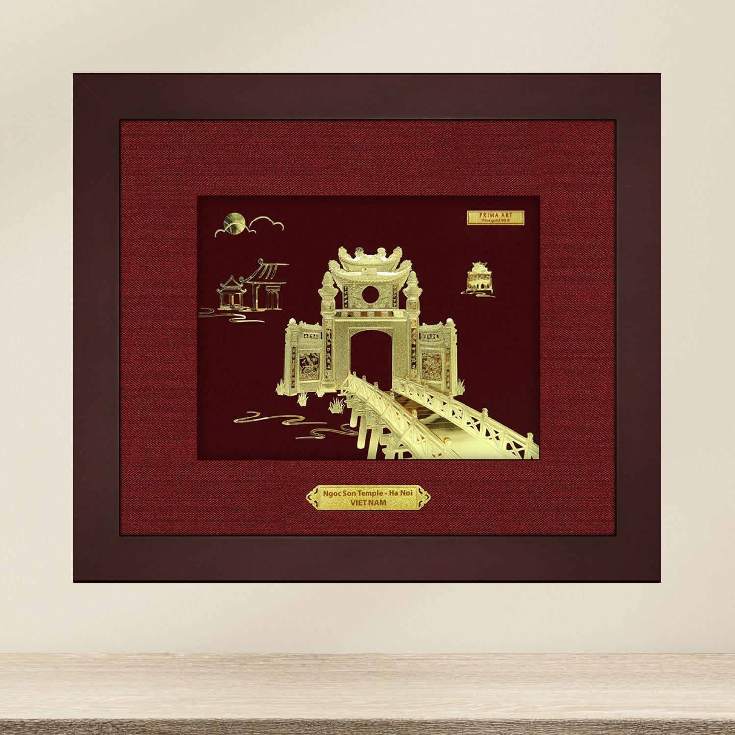 CGS-0006-80 Ngoc Son Pagoda in Frame 25 x 29 cm