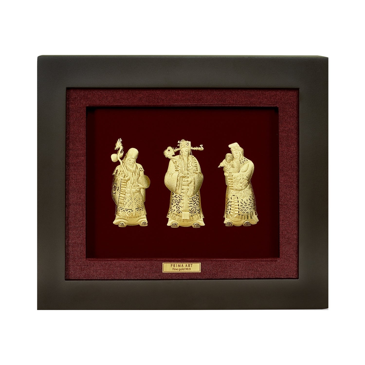 CGS-0152-04 Hok Lok Siu Brings Luck Fortune And Longebity in Frame 33 x 38 cm
