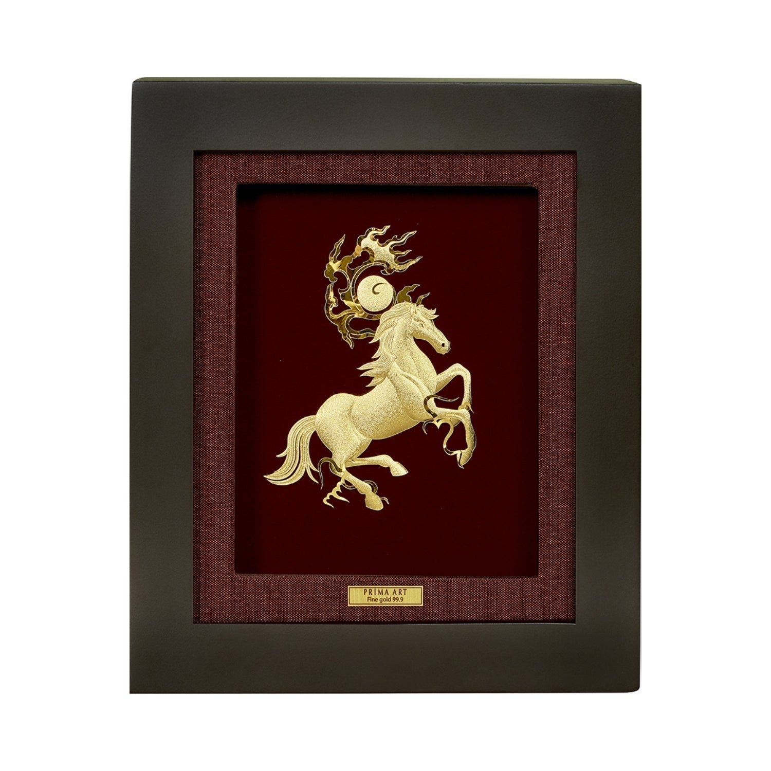 CGS-0286-10 Golden Horse Brings Victory in Frame 25 x 29 cm