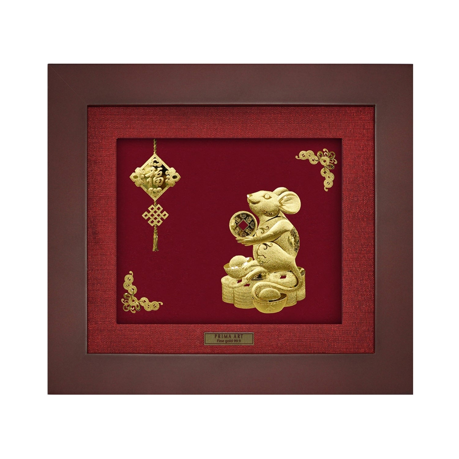 CGS-0515-34 Golden Buffalo Brings Luck in Frame 18 x 20 cm