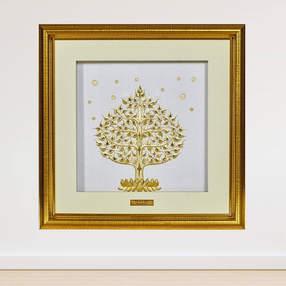 CGS056001 Golden Bodhi Tree in Frame 33x33 cm