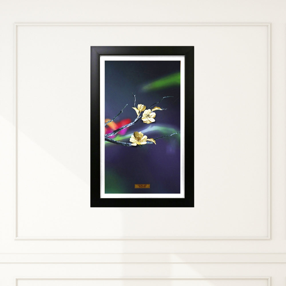 CGS075101 Couple Birds and Apricot Blossom Branches in Frame 25x40 cm