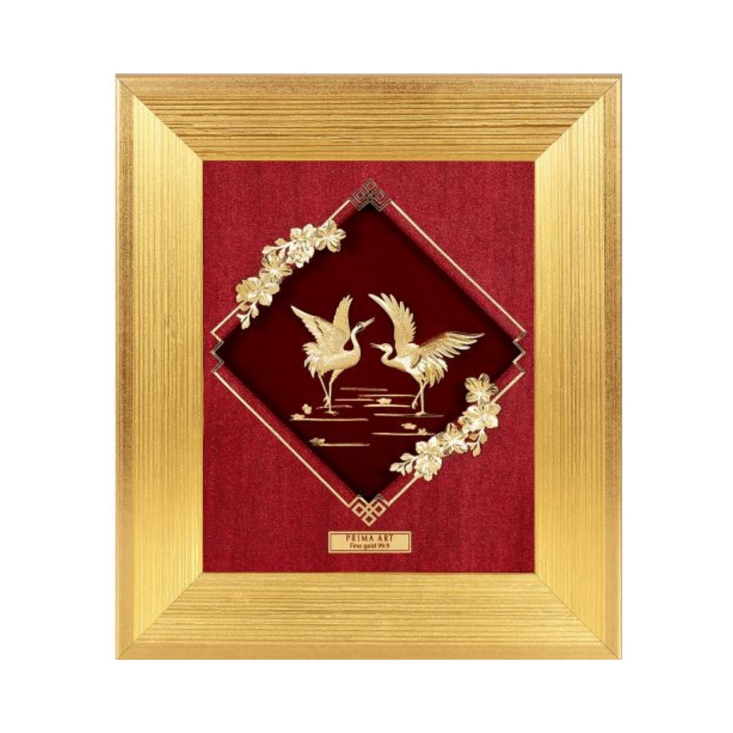 CGS-0756-01 NOBLE Original, Couple Cranes Dancing By The Lake in Frame 18 x 20 cm