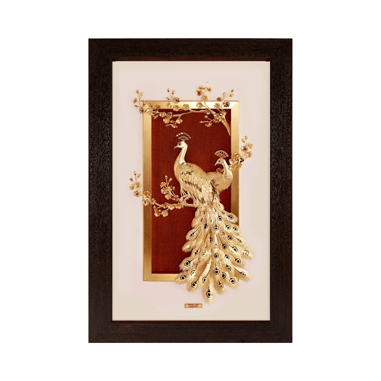 MGS-0052-01 NOBLE Original, Couple Peacocks In Love in Frame 35 x 55 cm