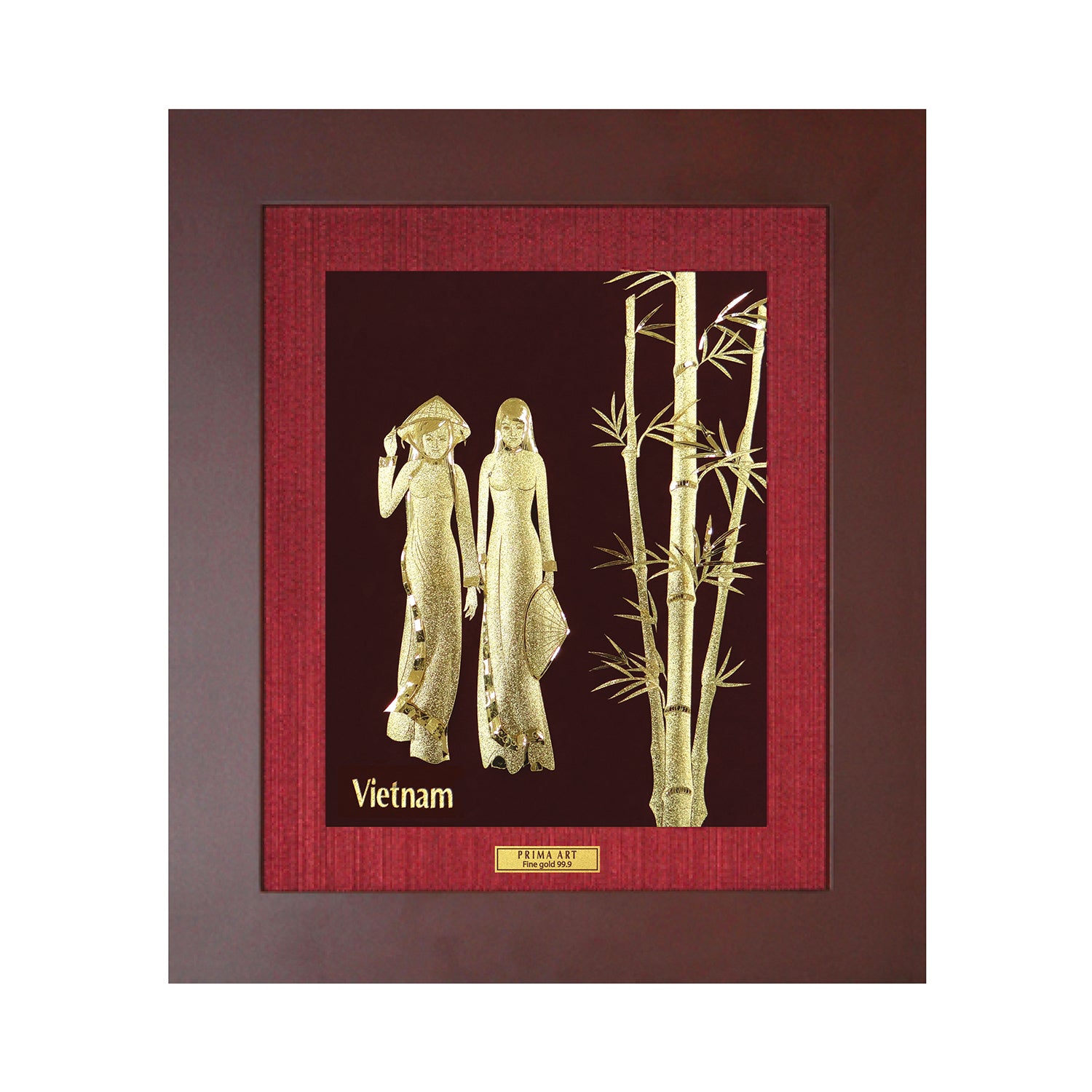 CGS040604 Girls in Bamboo Tree in Frame 18x20 cm