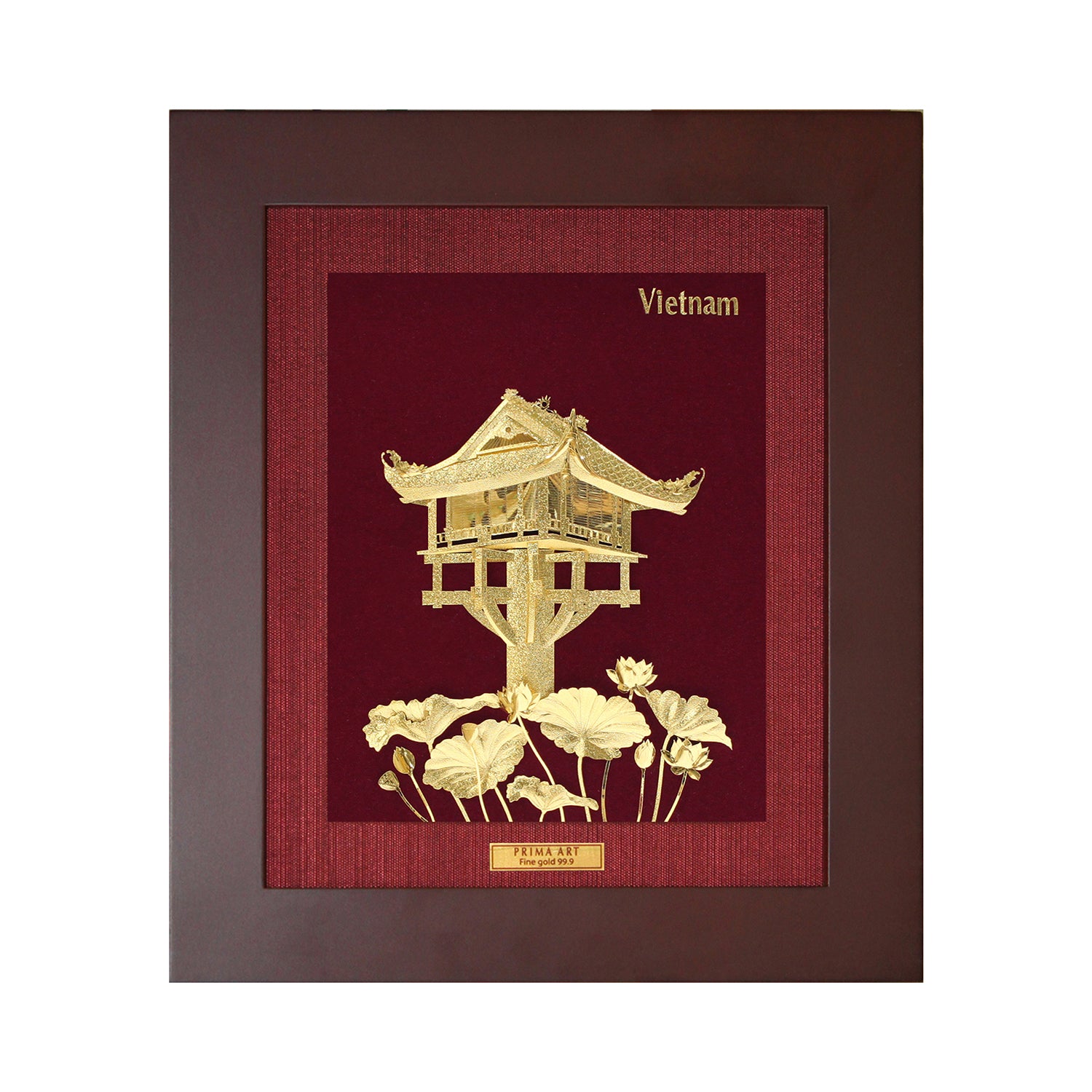 CGS040605 One Pillar Pagoda in Frame 18x20 cm