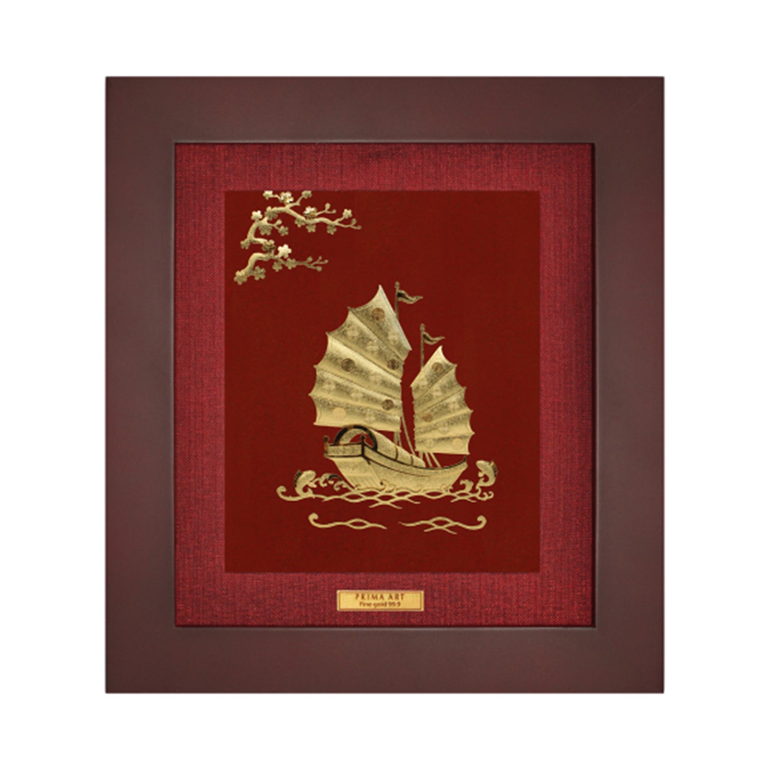 CGS041107 Wealth Ship in Frame 18x20 cm