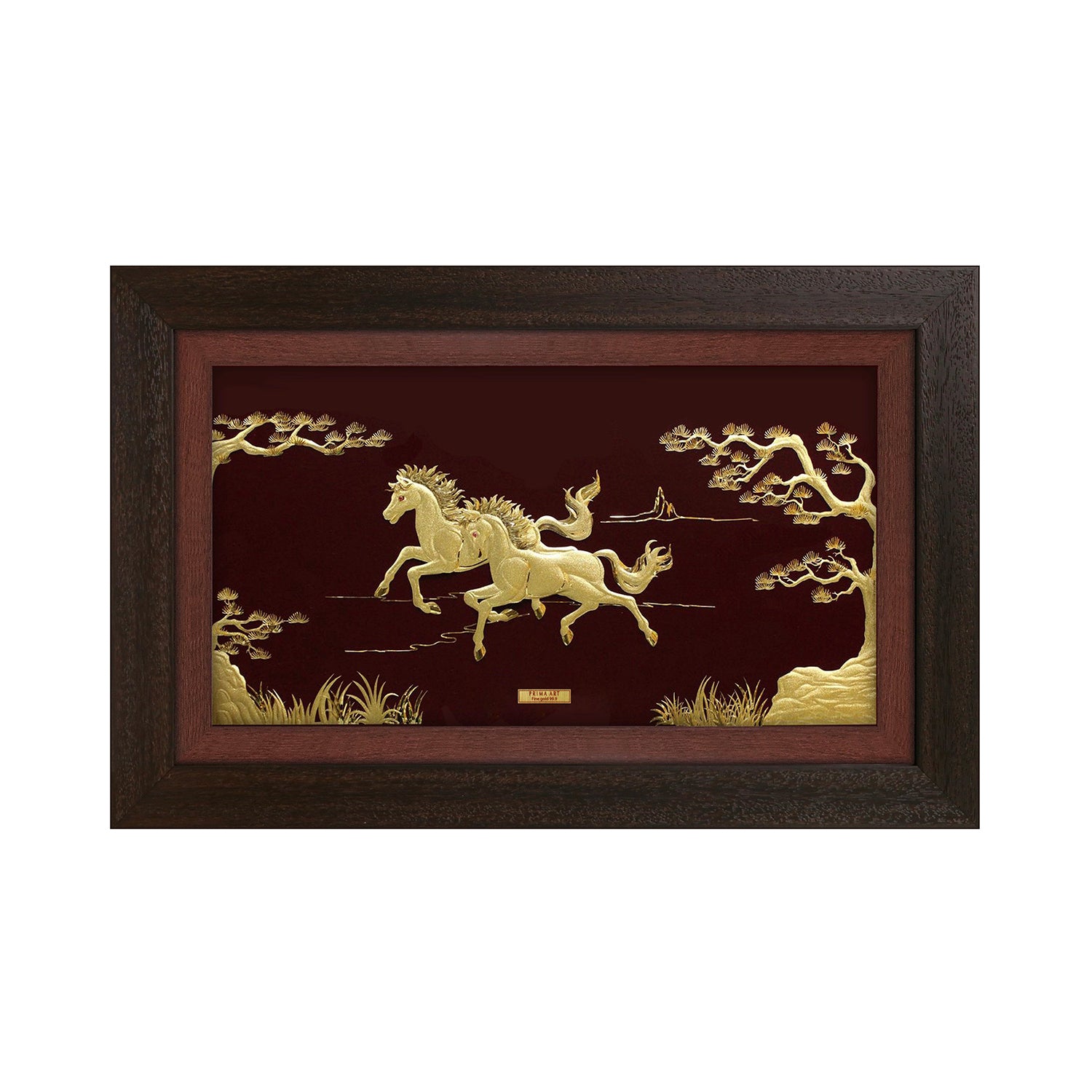 CGS048901 Prosperous Couple Horses in Frame 37x58 cm