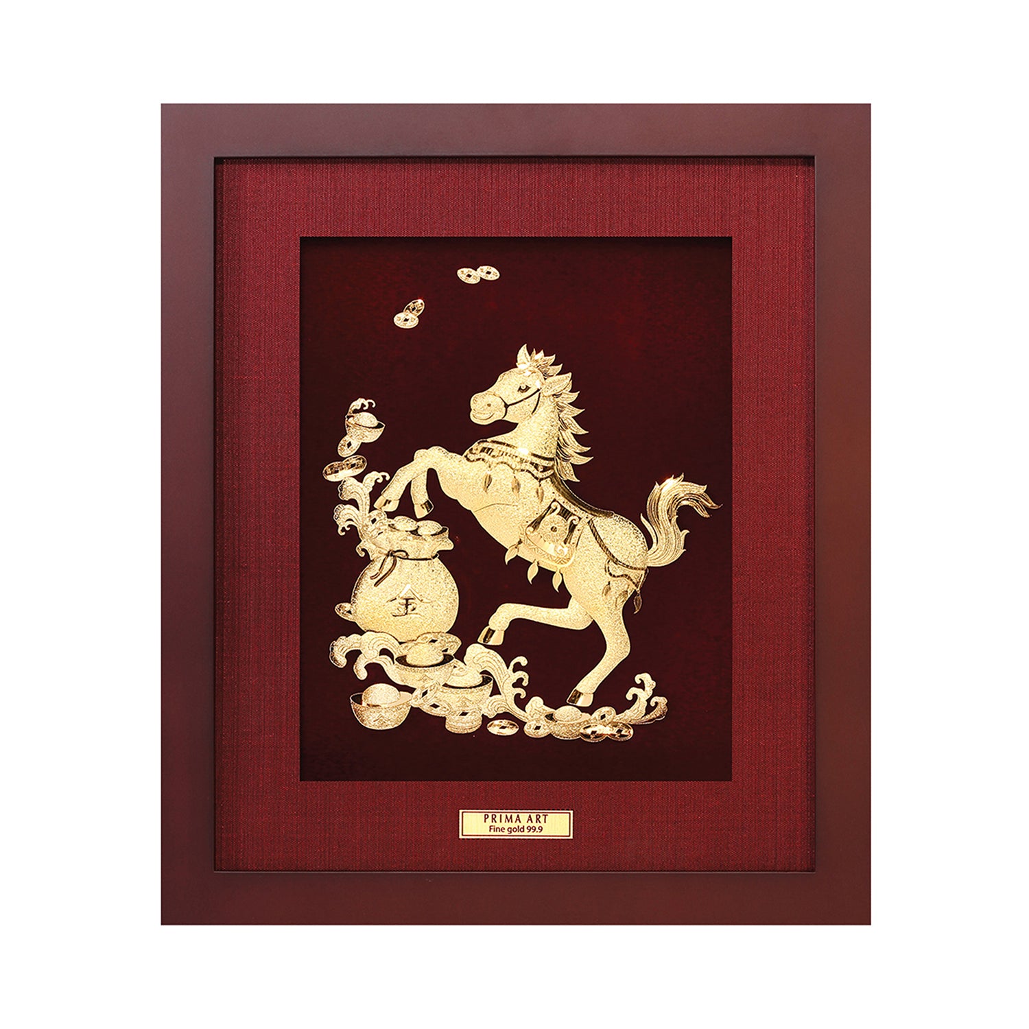 CGS051504 Fortune Horse in Frame 18x20 cm