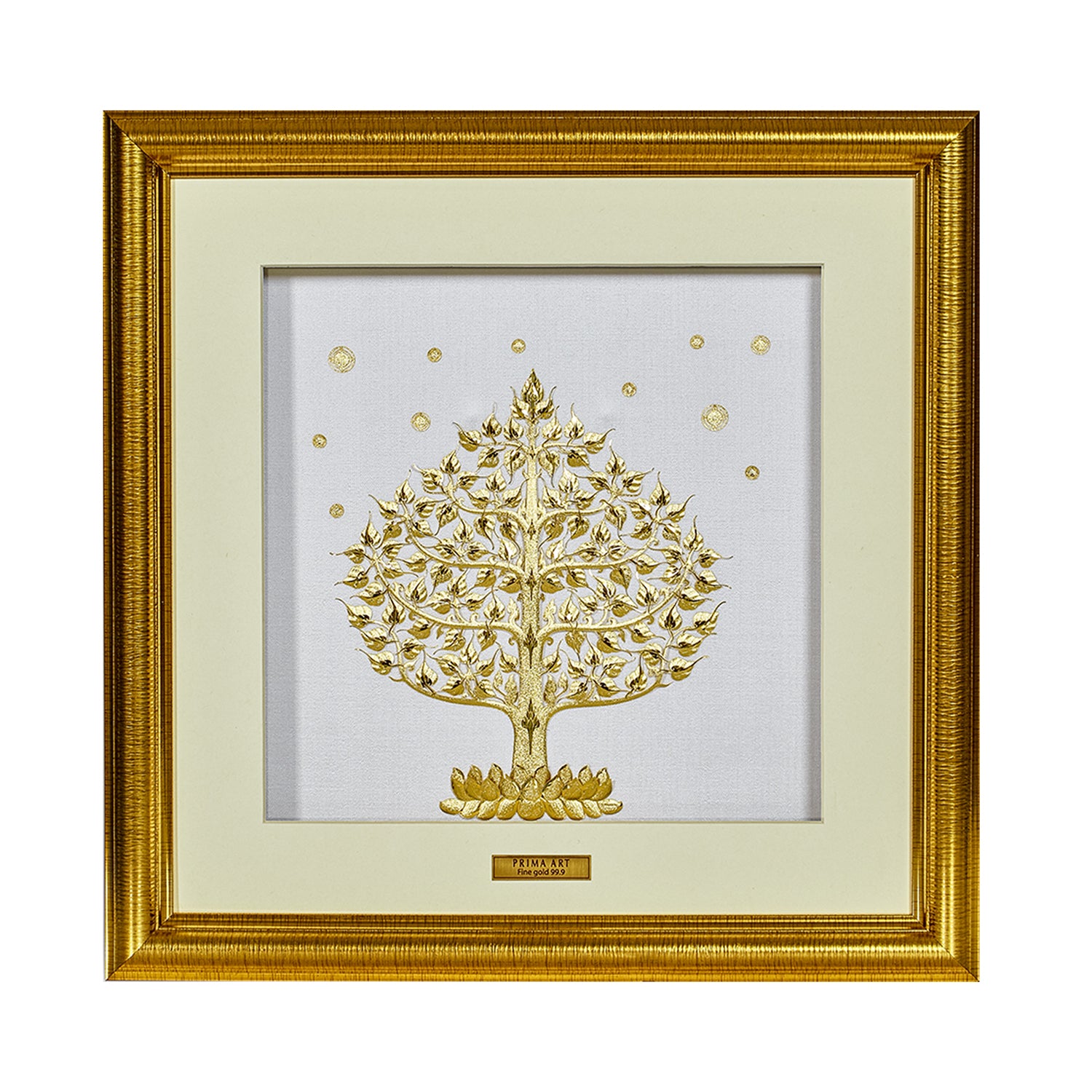 CGS056001 Golden Bodhi Tree in Frame 33x33 cm