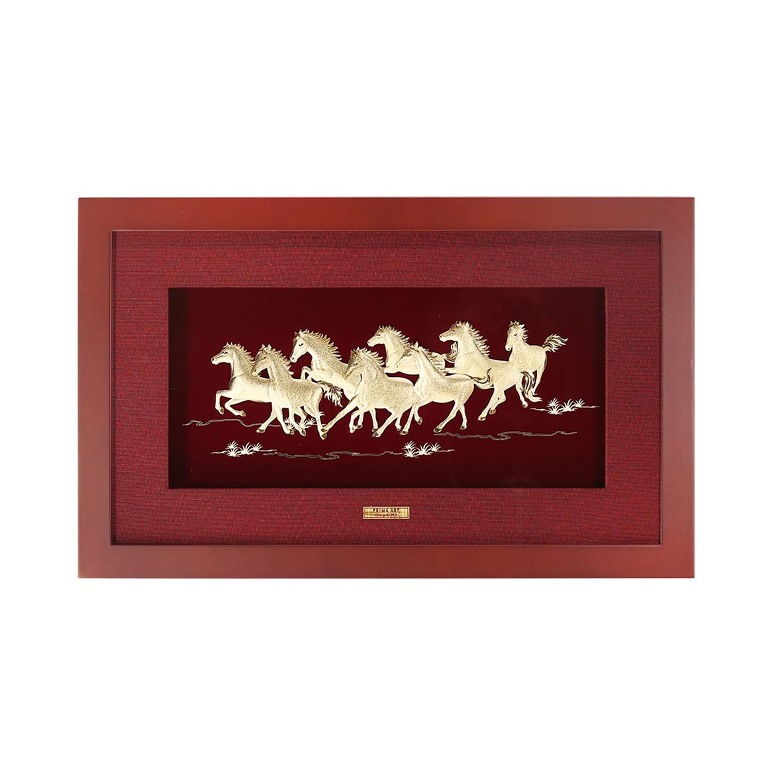 CGS058801 8Horse Fortune in Frame 25x40 cm