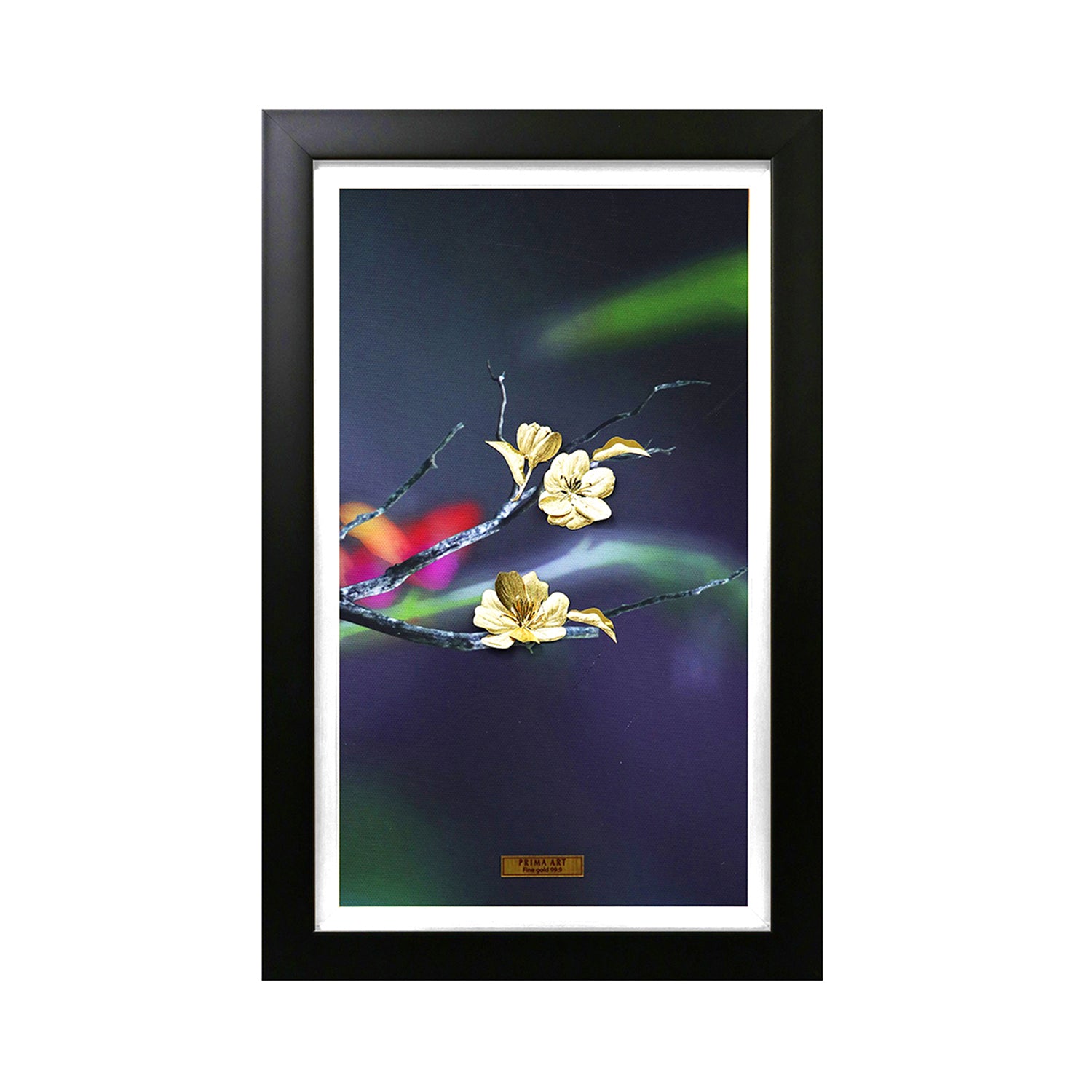 CGS075101 Couple Birds and Apricot Blossom Branches in Frame 25x40 cm