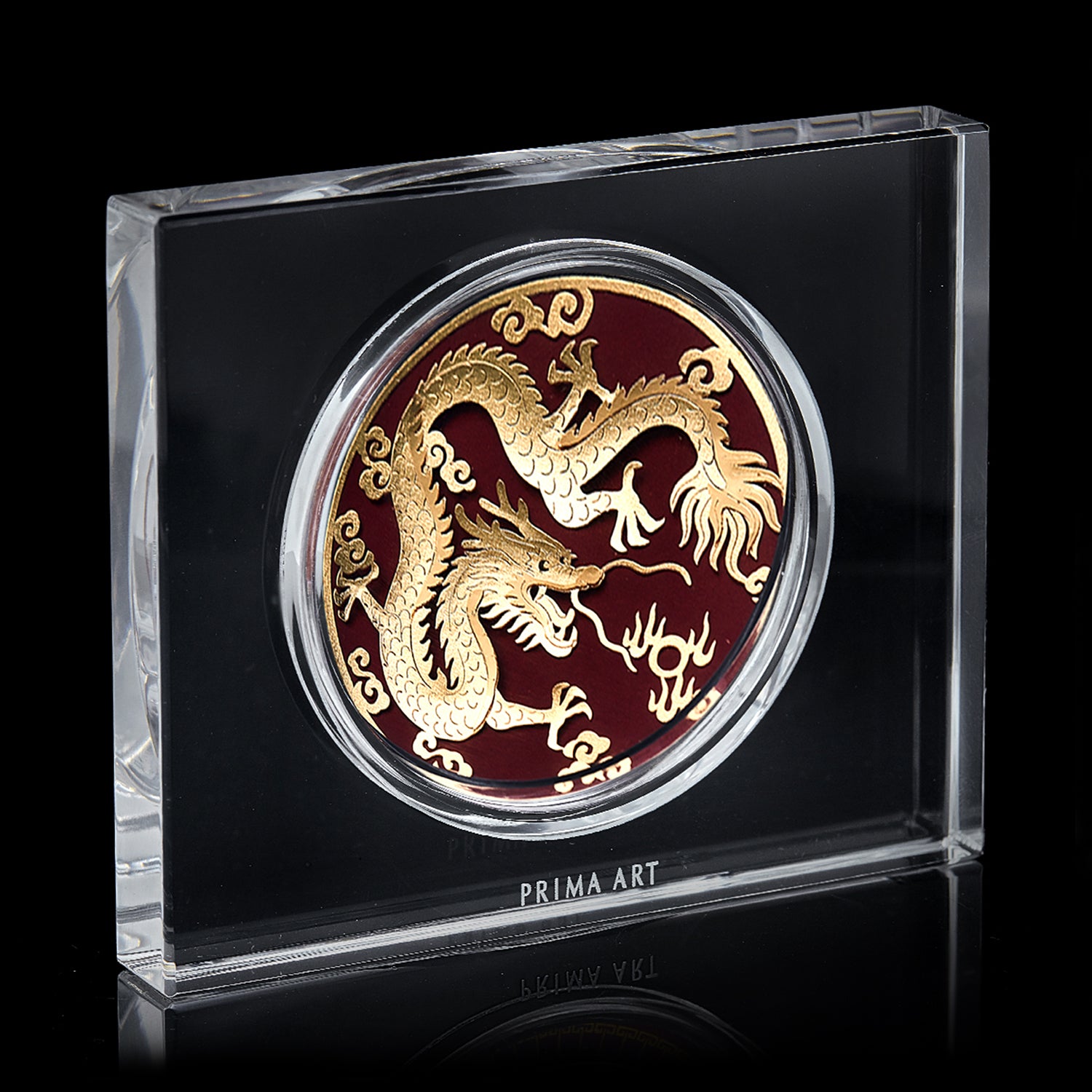 DGS002901 Precious Dragon Symbol in Paperweight 12x10 cm