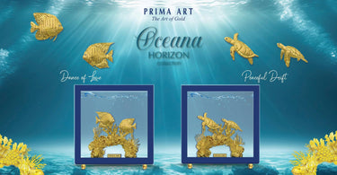 OCEANA HORIZON - Bản giao hưởng của đại dương trên chất liệu Phủ Vàng 24K