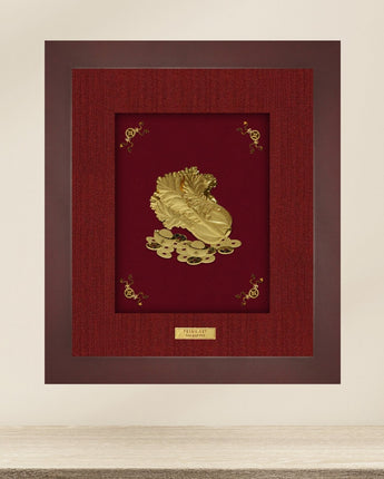 CGS-0151-34 Prosperous Cabbage With Gold Coin in Frame 25 x 29 cm