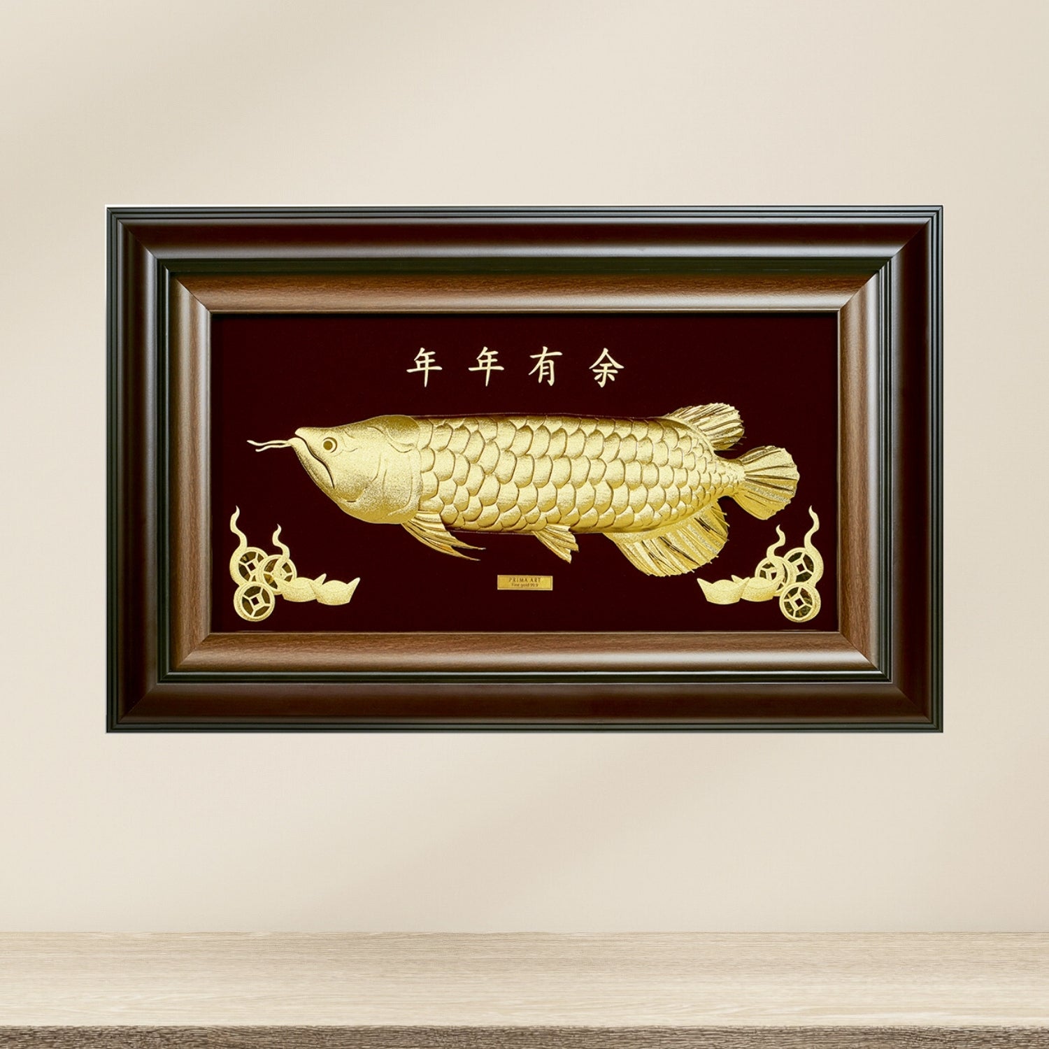 CGS-0156-03 The Powerfull Arowana in Frame 90 x 60 cm