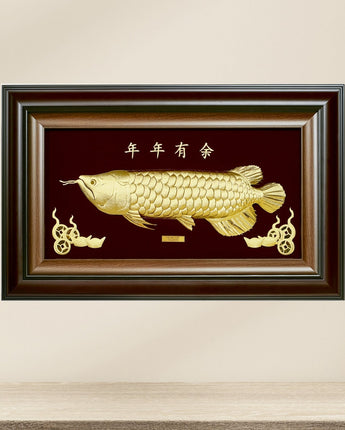CGS-0156-03 The Powerfull Arowana in Frame 90 x 60 cm