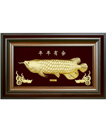 CGS-0156-03 The Powerfull Arowana in Frame 90 x 60 cm