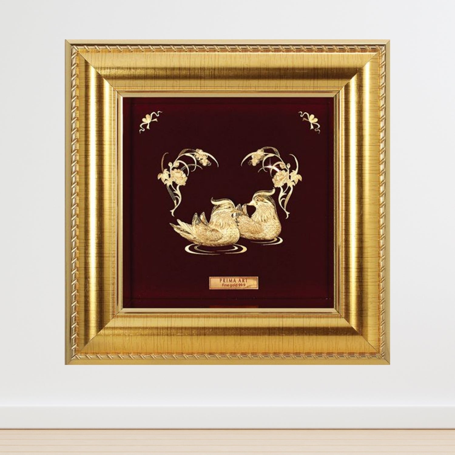 CGS-0275-10 Couple of happy Loveducks in Frame 16 x 16 cm