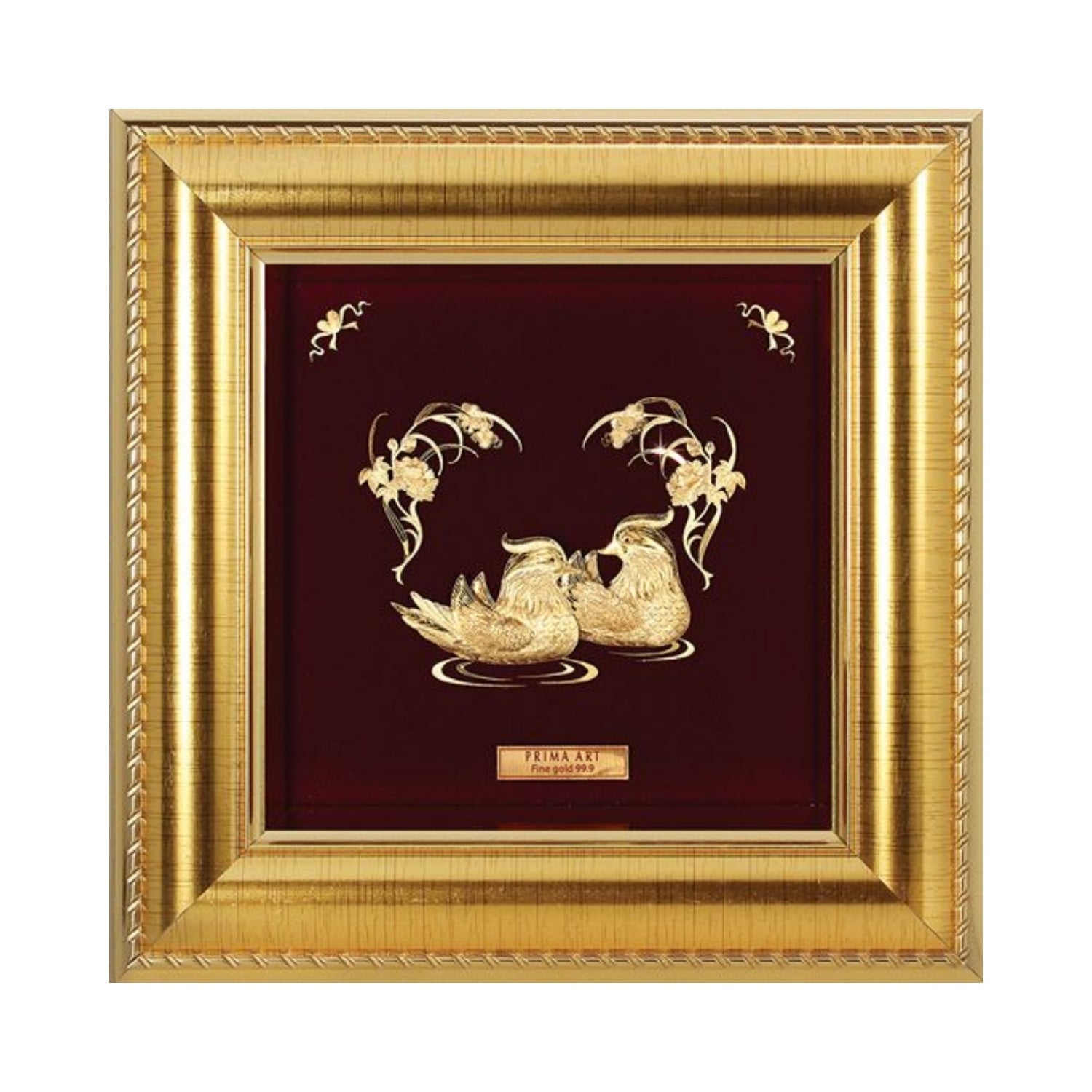 CGS-0275-10 Couple of happy Loveducks in Frame 16 x 16 cm