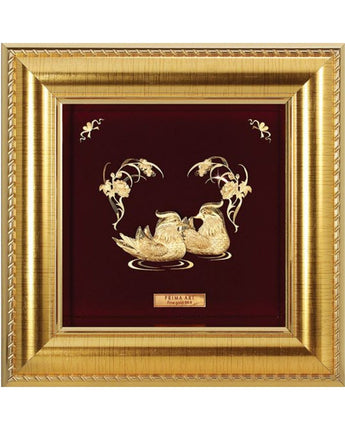 CGS-0275-10 Couple of happy Loveducks in Frame 16 x 16 cm