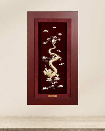 CGS-0332-01 The Golden Dragon Fly In the Cloud in Frame 16 x 29 cm