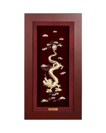 CGS-0332-01 The Golden Dragon Fly In the Cloud in Frame 16 x 29 cm