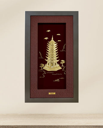 CGS-0401-01 9 Floor Van Xuong Tower in Frame 16 x 29 cm