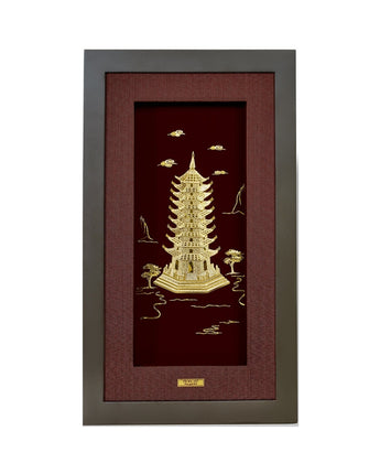 CGS-0401-01 9 Floor Van Xuong Tower in Frame 16 x 29 cm
