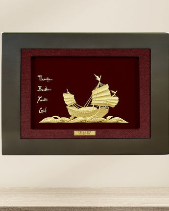 CGS-0510-02 Billionnaire's Wealth Ship in Frame 33 x 38 cm