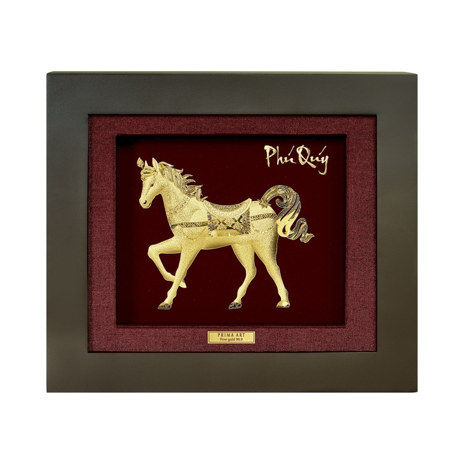 CGS-0515-10 Golden Horse Brings Victory in Frame 18 x 20 cm