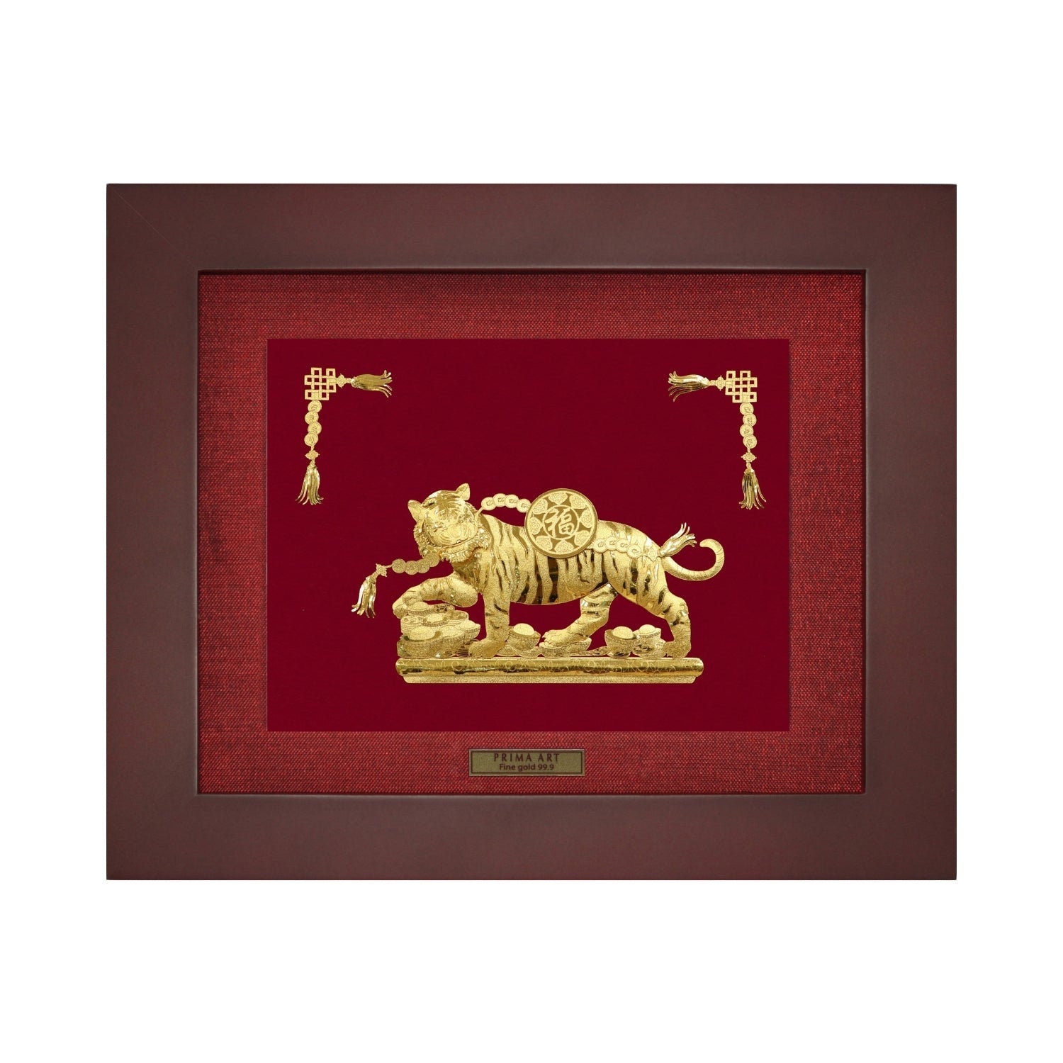 CGS-0515-38 Golden Tiger Brings Power in Frame 18 x 20 cm