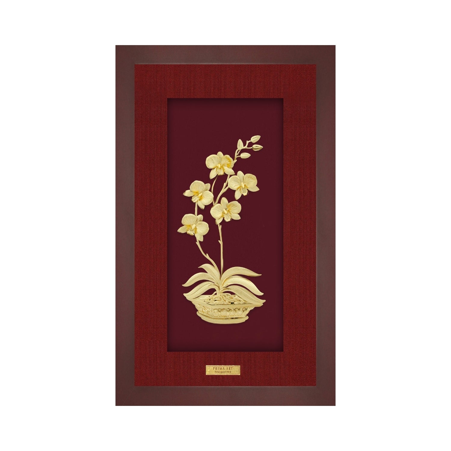 CGS-0533-02 Golden Orchid in Frame 25 x 40 cm