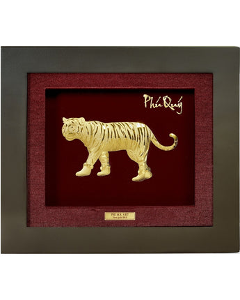 CGS-0545-03  Golden Tiger Brings Power in Frame 18 x 20 cm