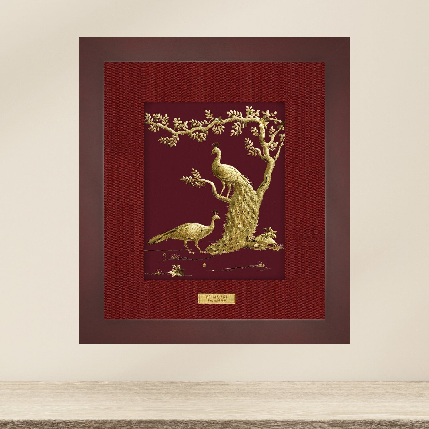 CGS-0552-01 Golden Phoenix Brings Happiness in Frame 25 x 29 cm