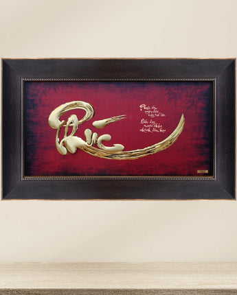 CGS-0585-02 Calligraphy - Phuc (Happiness) in Frame 77 x 45 cm