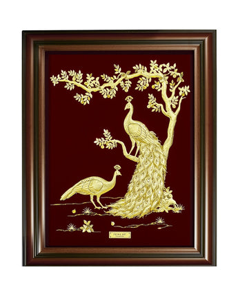 CGS-0603-01 Golden Phoenix Brings Happiness in Frame 67 x 79 cm