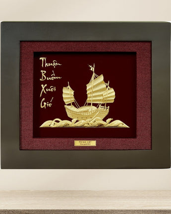 CGS-0624-01 Billionnaire's Wealth Ship in Frame 25 x 29 cm