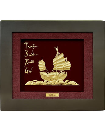 CGS-0624-01 Billionnaire's Wealth Ship in Frame 25 x 29 cm