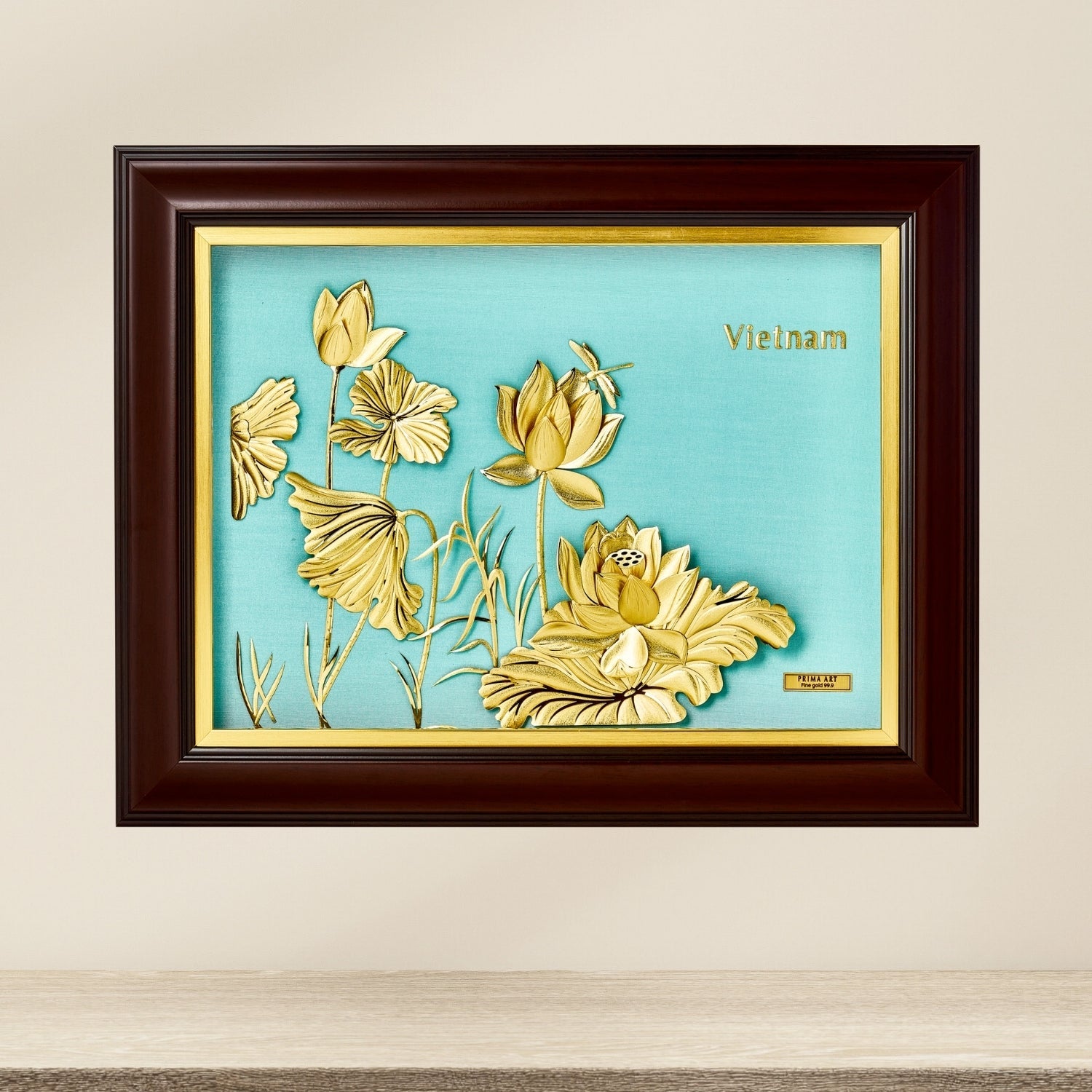 CGS-0675-01 Lotus, The Iconic Symbol Of Vietnamese Characteristic in Frame 46 x 36 cm