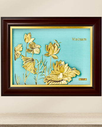 CGS-0675-01 Lotus, The Iconic Symbol Of Vietnamese Characteristic in Frame 46 x 36 cm