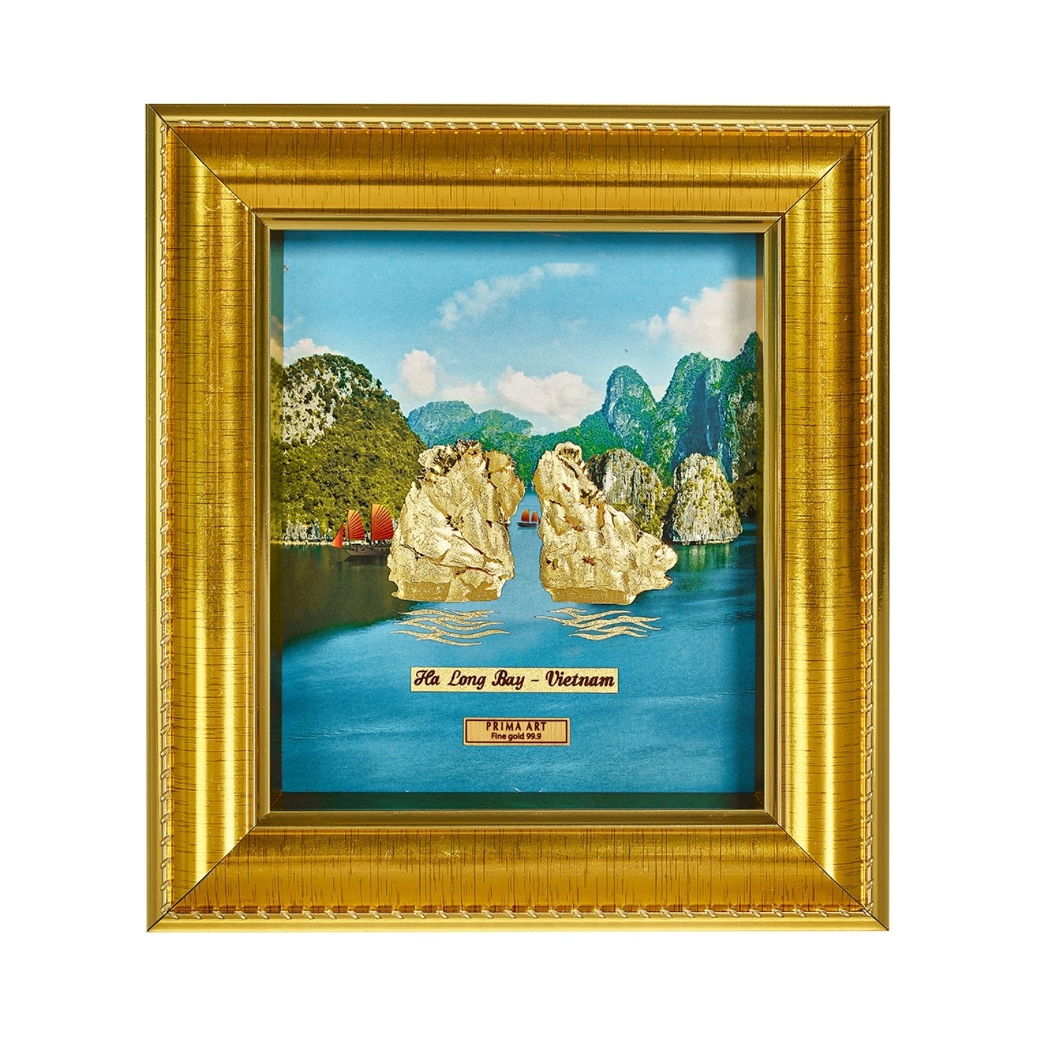 CGS-0681-01 Beautiful Ha Long Bay in Frame 18 x 20 cm