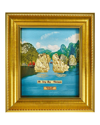 CGS-0681-01 Beautiful Ha Long Bay in Frame 18 x 20 cm