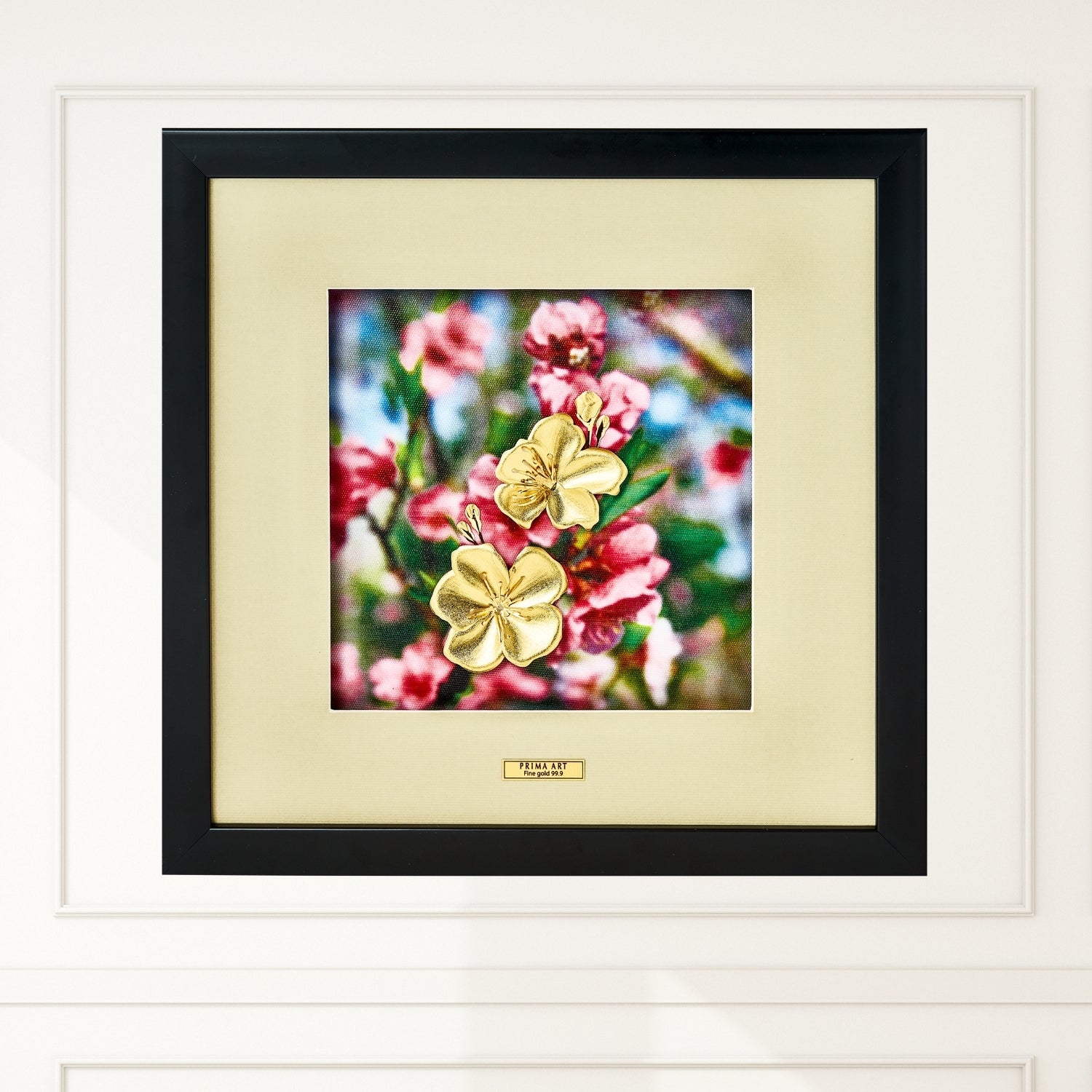 CGS-0694-01 LUXE Color of Spring, Peach Blossom in Frame 35 x 35 cm
