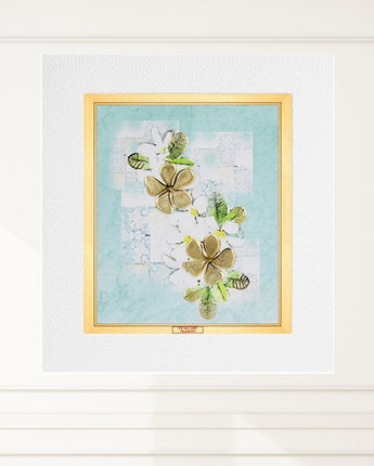 CGS-0698-03 LUXE Impression, Apricot Blossom in Frame 18 x 20 cm