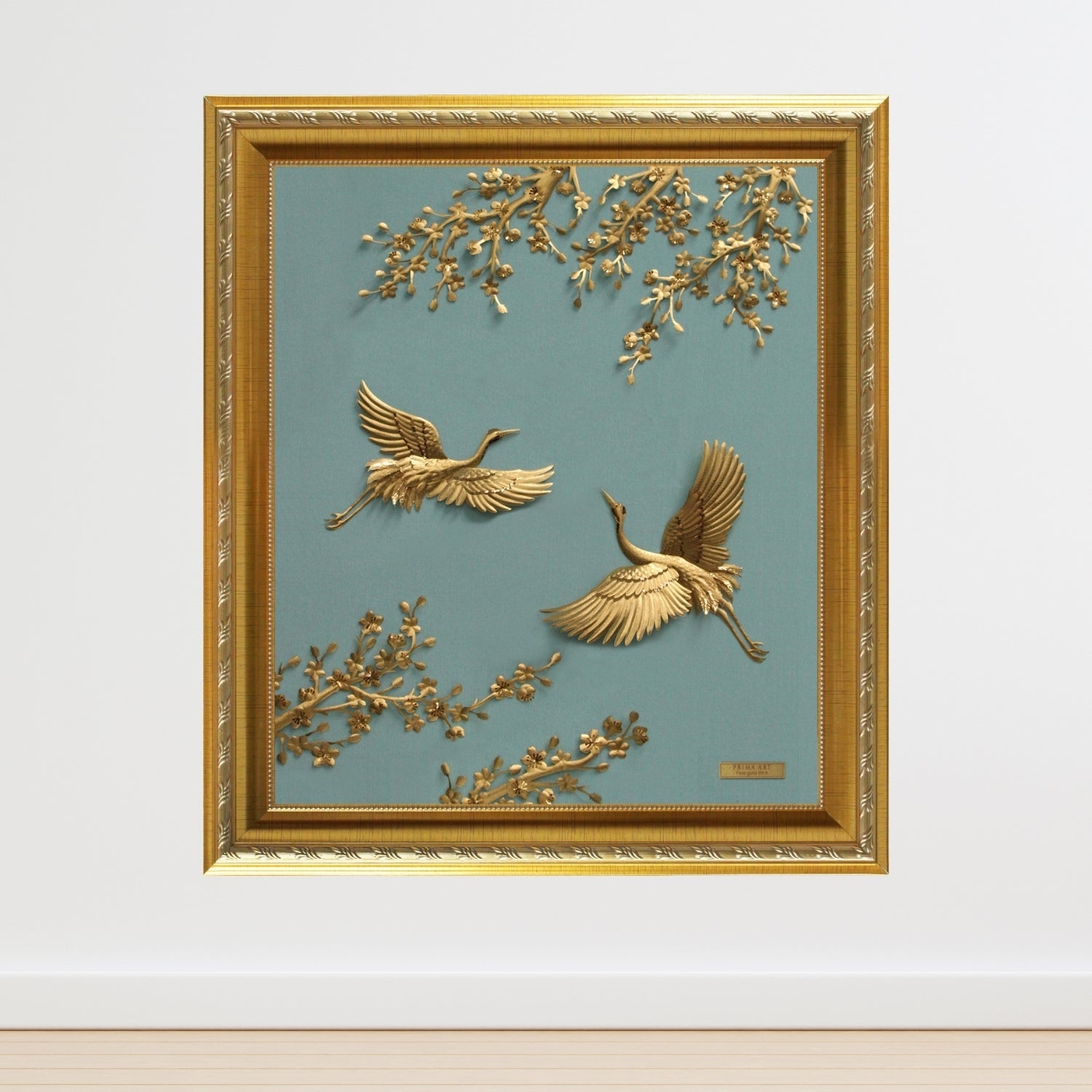 CGS-0702-01 LUXE Original, Couple of Cranes in Love in Frame 36 x 46 cm