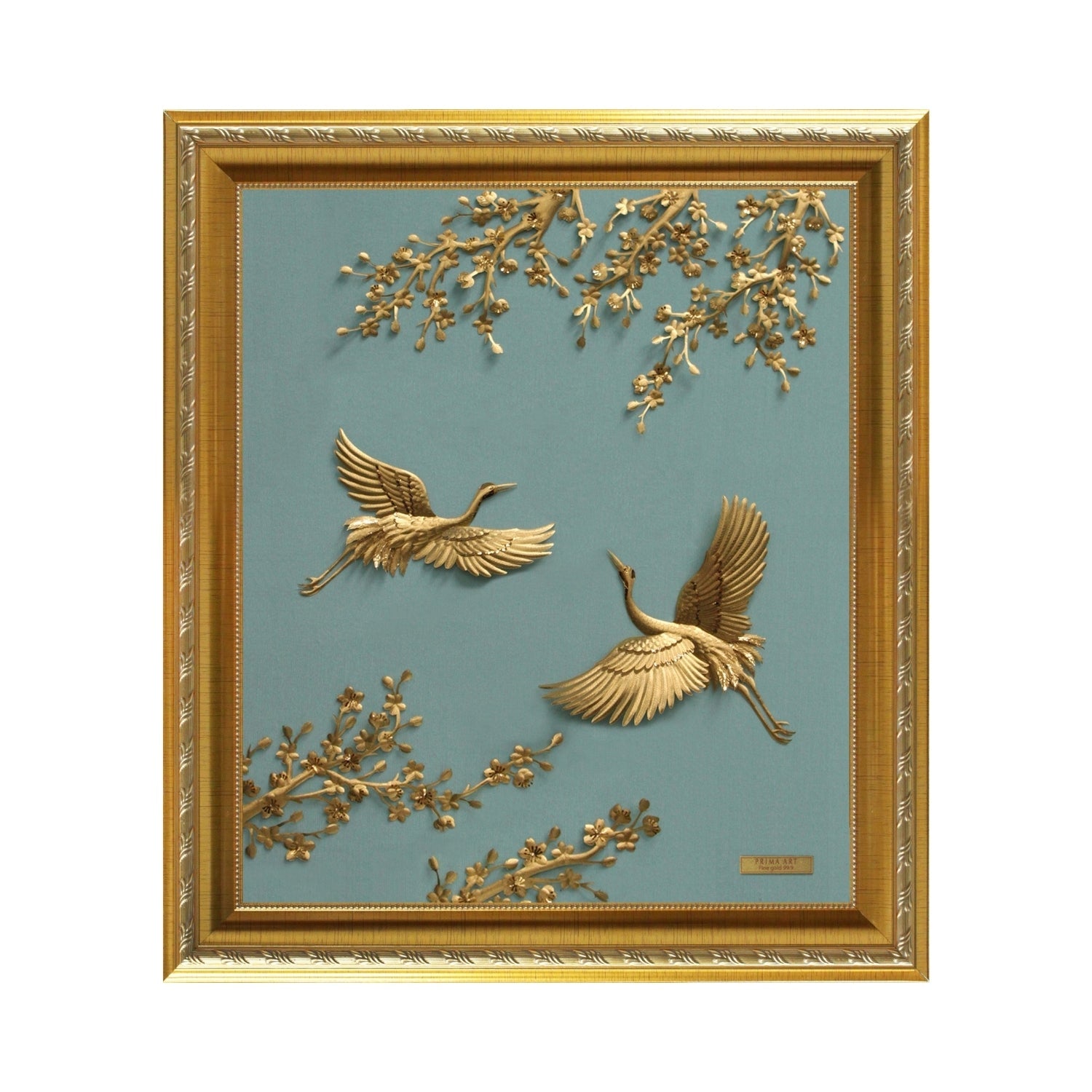 CGS-0702-01 LUXE Original, Couple of Cranes in Love in Frame 36 x 46 cm