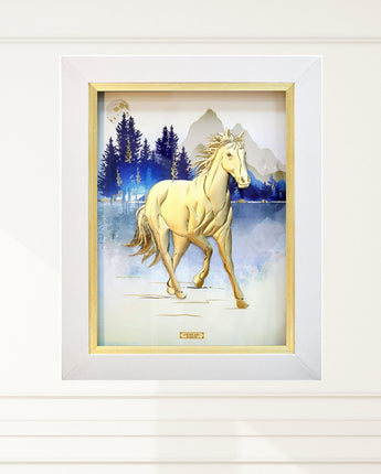 CGS-0706-01 The LUXE, Enegetic Horse Represent The Freedom And Prosperity in Frame 70 x 90 cm