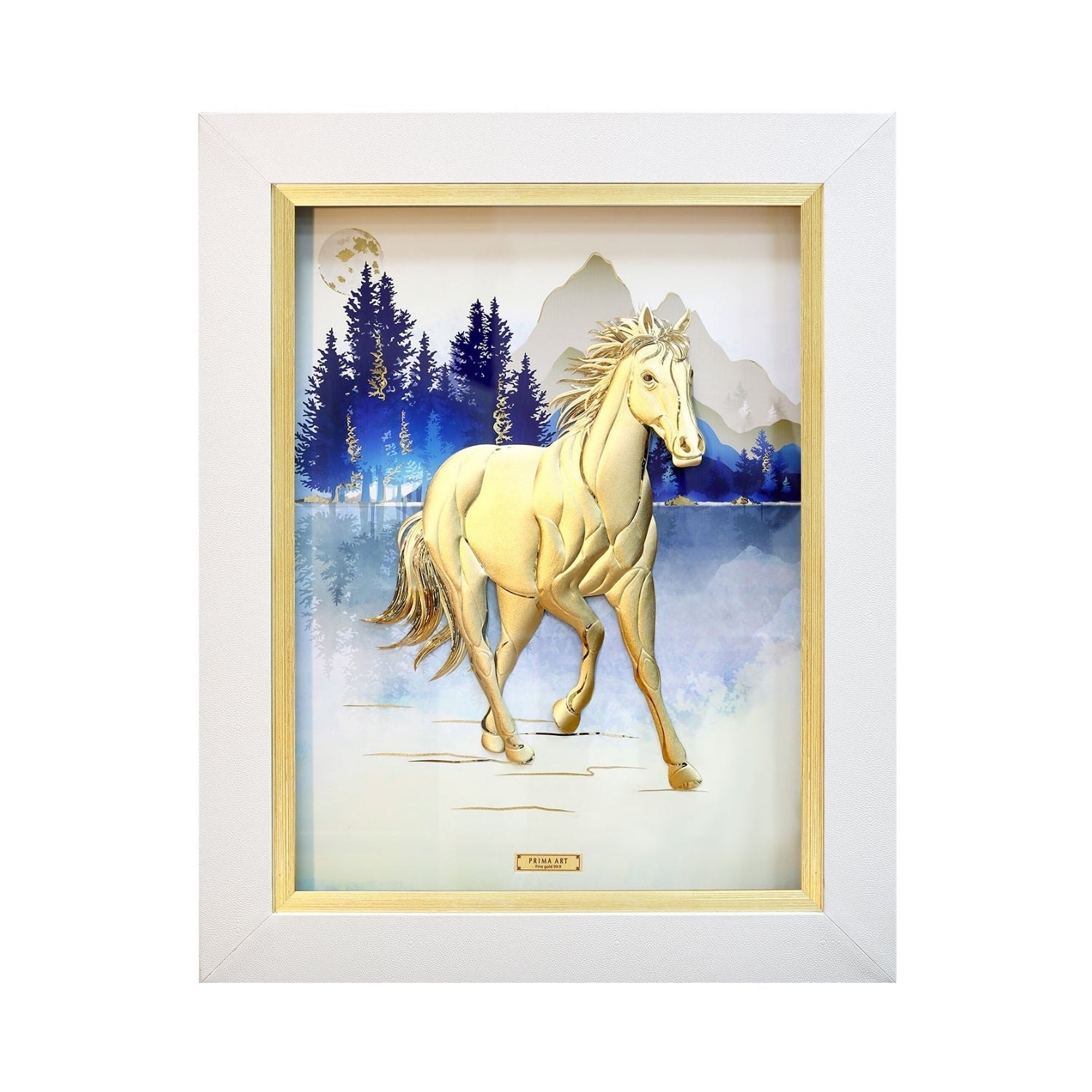 CGS-0706-01 The LUXE, Enegetic Horse Represent The Freedom And Prosperity in Frame 70 x 90 cm
