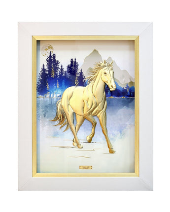 CGS-0706-01 The LUXE, Enegetic Horse Represent The Freedom And Prosperity in Frame 70 x 90 cm